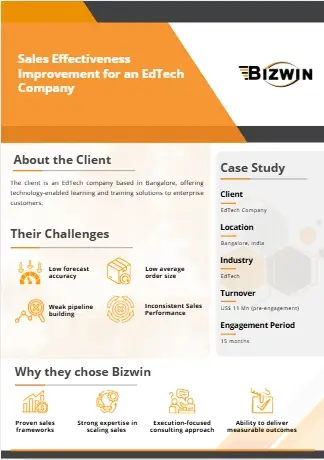 Sales Effectiveness Improvement for an EdTech Company