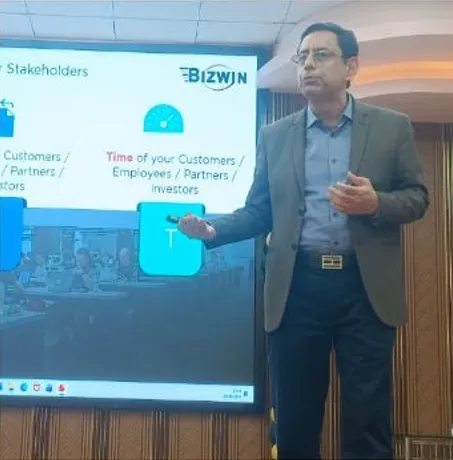 Bizwin's VUCA model presented by Aurijit Ganguli