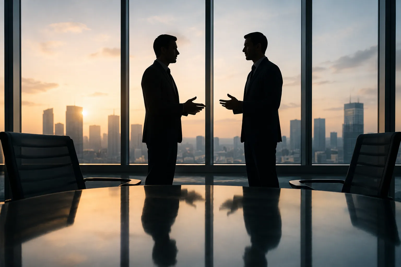 Business discussion in office Business discussion in office