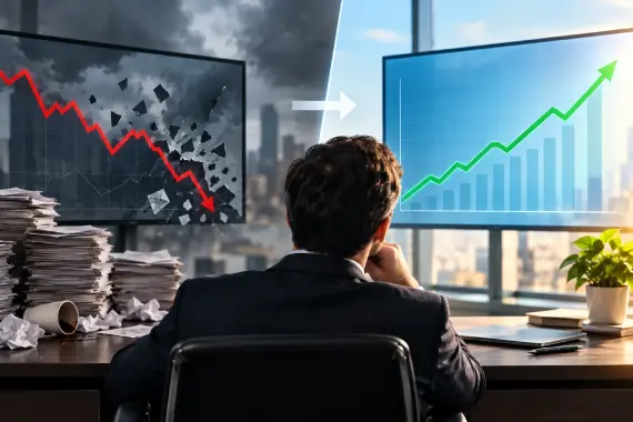 B2B sales leader reviewing a changing sales forecast B2B sales leader reviewing a changing sales forecast