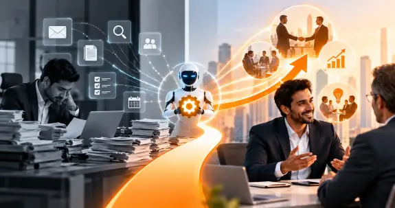 AI automating routine sales tasks so salespeople can focus on meaningful buyer conversations