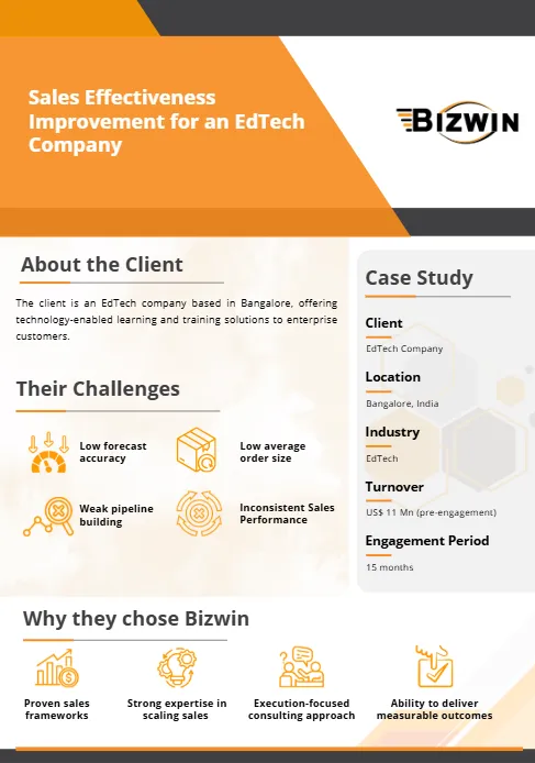 Sales Effectiveness Improvement for an EdTech Company